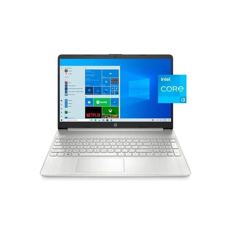 

HP Laptop, 15.6" HD Display, Intel Core i3-1115G4 11th Gen 4.1GHz, 256GB SSD, 8GB RAM, Integrated Intel UHD Graphics, EN KB, Win10 Home, Natural Silve