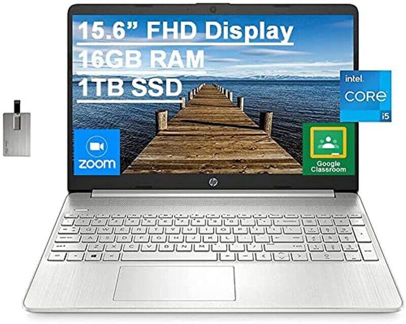 

HP 2022 Laptop, 15.6" FHD Display , Intel Core i5 1135G7 11th Gen, 1TB SSD, 16GB RAM, Intel Iris X Graphic Card, HD Webcam, EN KB, Windows 10 Home, Si