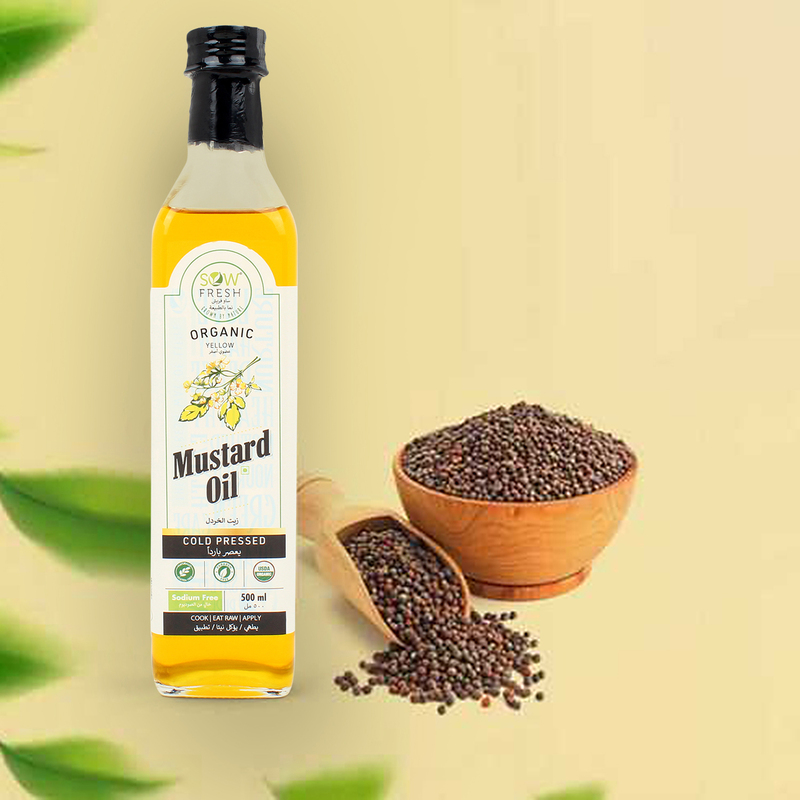 Sow Fresh Cold Pressed Organic Mustard Oil, 500ml