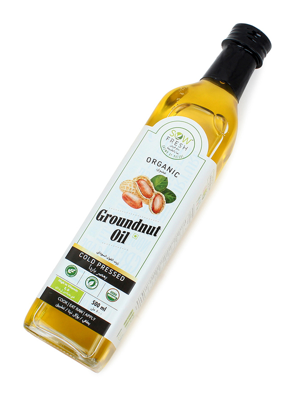 Sow Fresh Cold Pressed Organic Groundnut Oil, 500ml