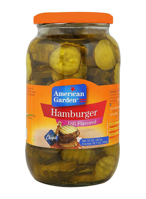 American Garden Dill Flavoured Hamburger Pickled, 12 x 32oz