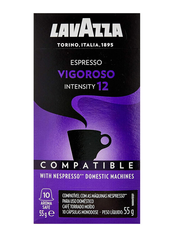 

Lavazza Espresso Vigorosa Nespresso Coffee Cup Capsules, 10 x 50g