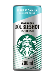 Starbucks No Added Sugar Double Shot, 12 x 200ml