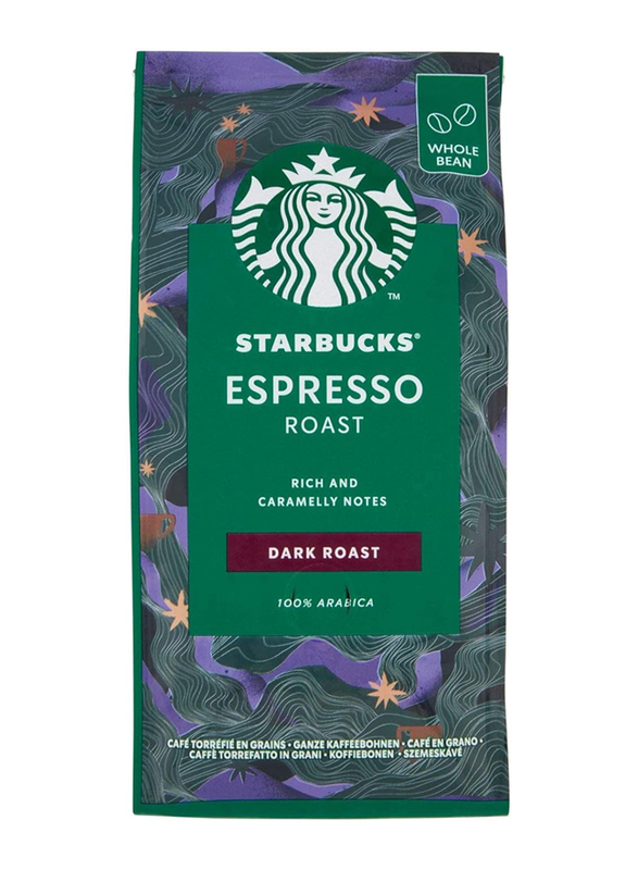 Starbucks Whole Beans Dark Espresso Roast, 6 x 200g