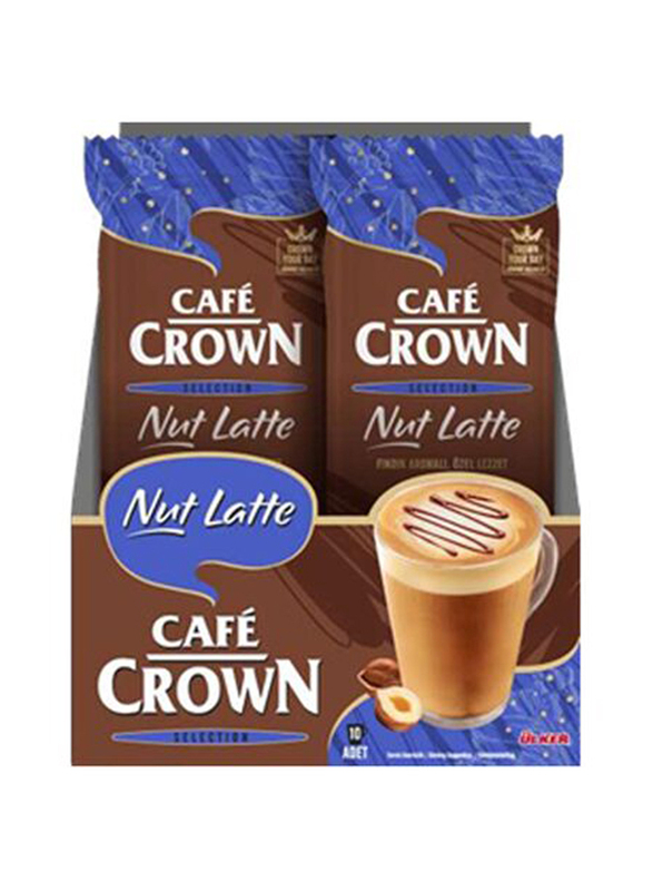 Cafe Crown Selection Hazelnut Latte, 10 x 10 Sachets x 21.5g