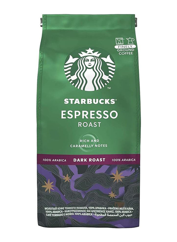 Starbucks Ground Dark Espresso Roast, 6 x 200g