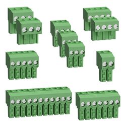 Schneider Electric PLC Modicon M171/M172 28 I/Os Screw Terminal Blocks, TM172ASCTB28E, Green