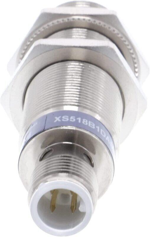 Schneider Electric Sensors Osisense XS & XT Inductive Sensor, XS5 M18 - L50mm - Brass - Sn5mm - 12.24VDC - M12, XS518B1PAM12, Silver