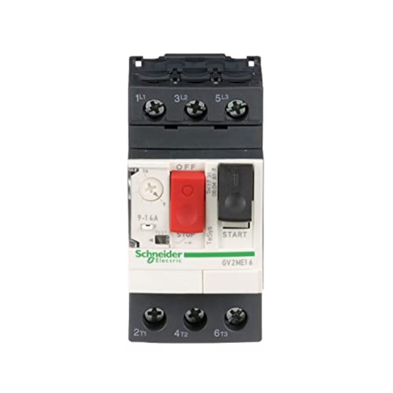 Schneider Electric TeSys GV2 Motor Circuit Breaker with Thermal Magnetic & Screw Clamp Terminals, TeSys GV2, 9-14A, GV2ME16, Black