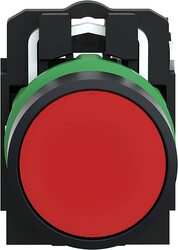 Schneider Electric XB5AA41 Signaling Harmony XB Projecting Complete Push-Button Light, Black/Red