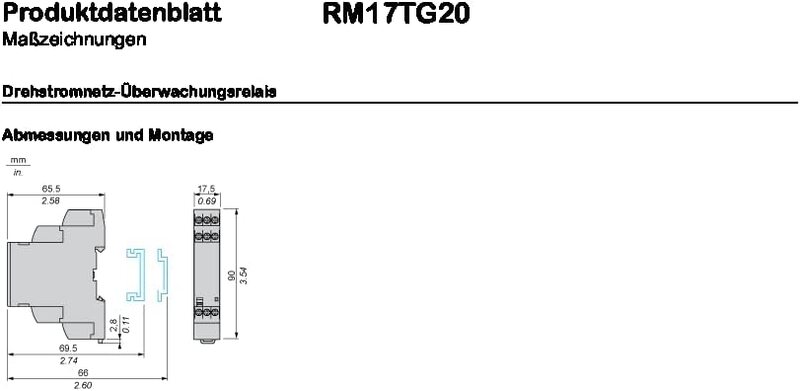 Schneider Modular 3 Phase Supply Control Relay, RM17TG20, Black