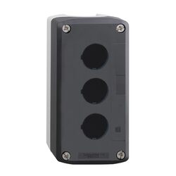 Schneider Electric Plastic Harmony Enclosure 3 Hole Push Button, XALD03, Grey