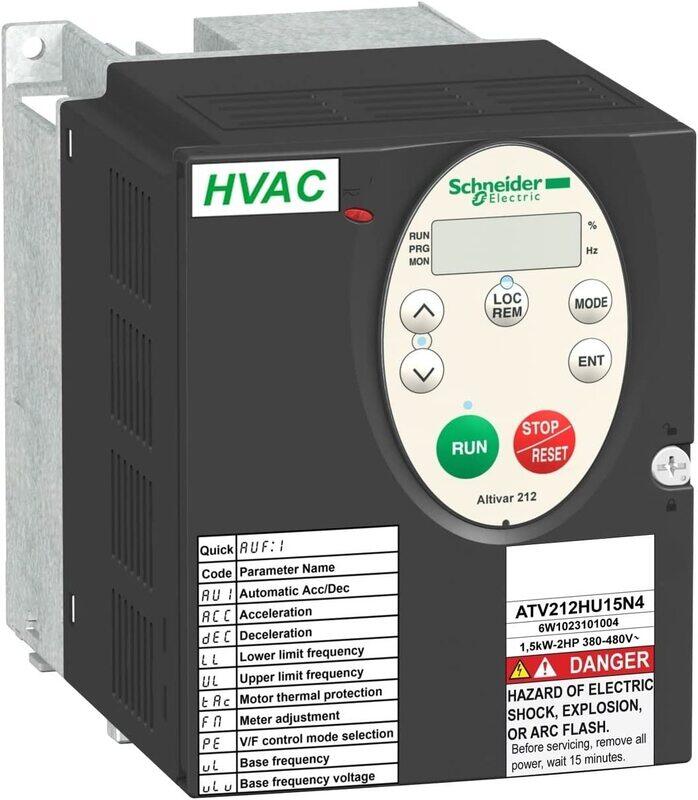 Schneider Electric ATV212HU22N4 ATV212-2, 2 KW-400V Variable speed drive, Black/Silver