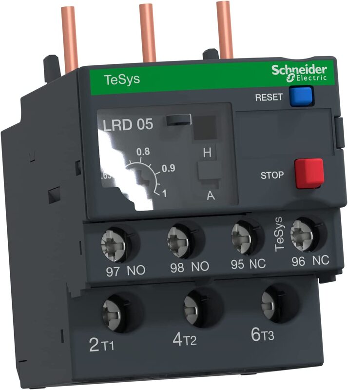 Schneider Electric LRD05 TeSys Series LRD 0.63 to 1 A Thermal Overload Relay Electric Contactor, 7.7 x 8.8 x 4.9cm, Black