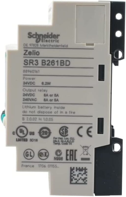 Schneider Modular Compact Smart Relay, SR3B261BD, White