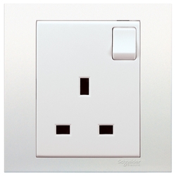 Schneider Electric KB15 Switch Vivace 13A 250V 1 Gang Switched Socket,