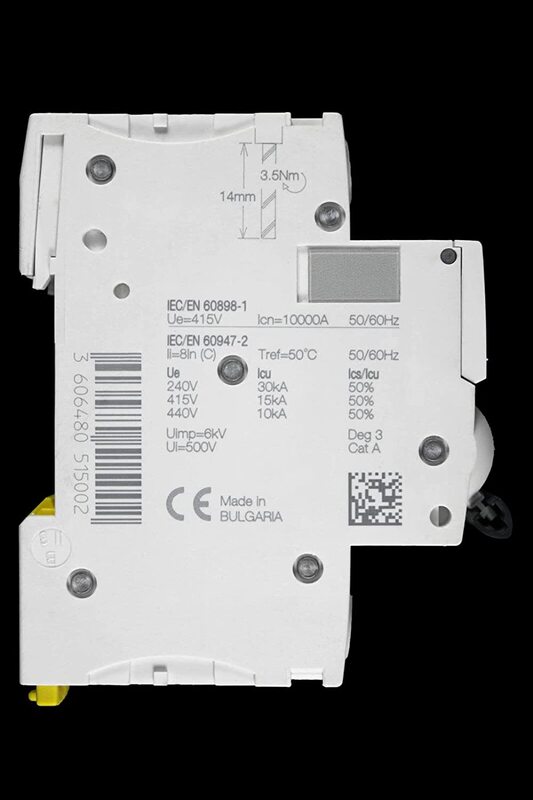 Schneider Electric A9F54332 ACTI9 IC60H 3P 32A C Miniature Circuit Breaker, White