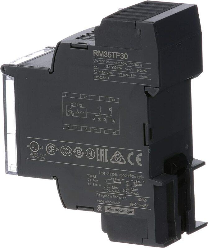 Schneider Multi-Function Phase Control Relay, RM35TF30, Black