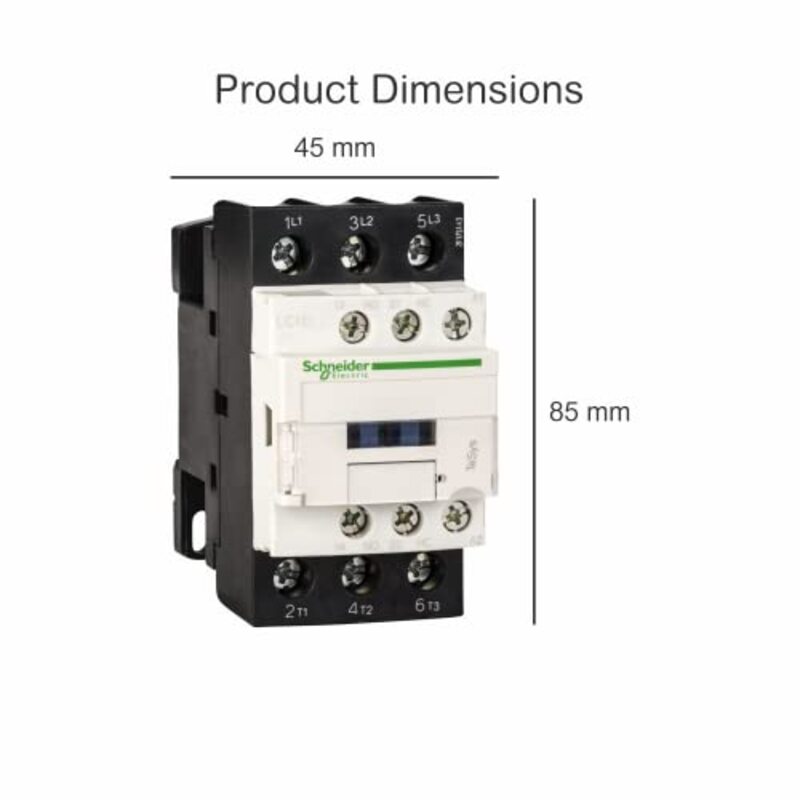 Schneider Electric TeSys D Contactor Breaker, 3P (3 NO) AC-3 440V, 32A, 220 V AC Coil, LC1D32M7, Black