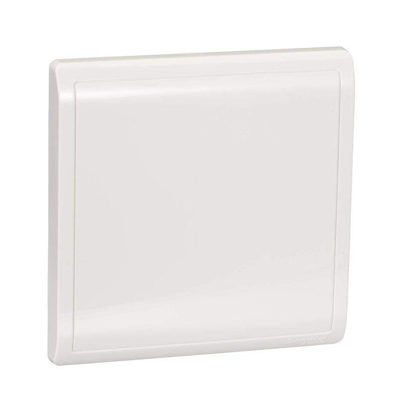 Schneider Electric Switch Pieno 1 Gang Blank Plate, E8230X, White