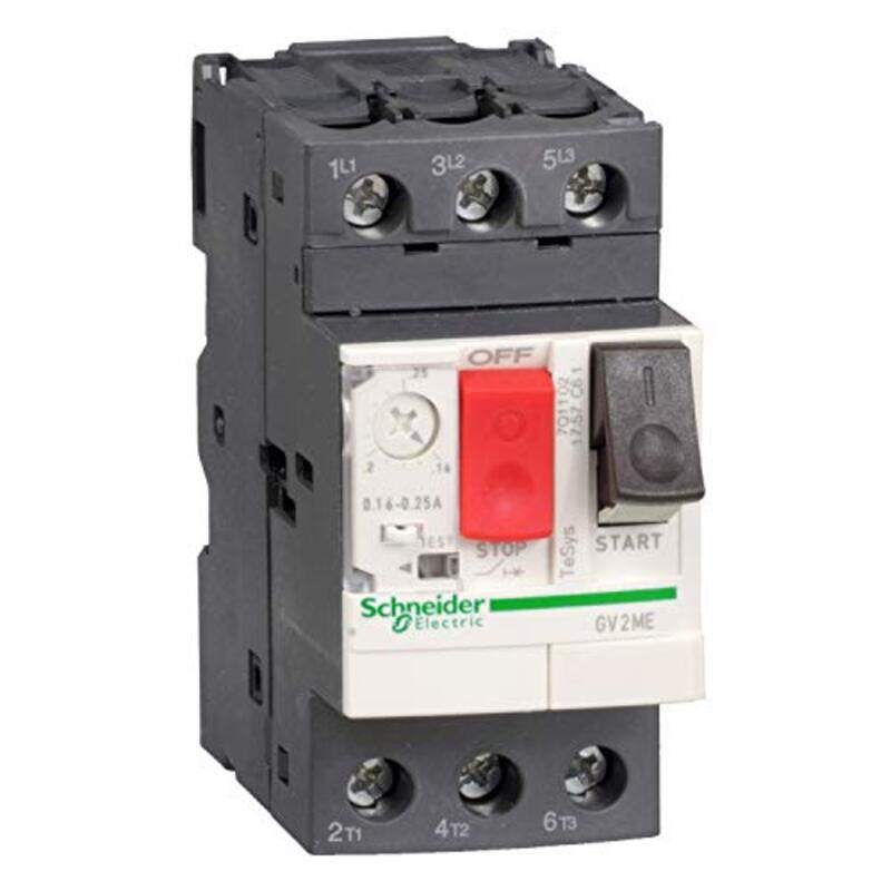 Schneider Electric TeSys GV2 Motor Circuit Breaker with Thermal Magnetic & Screw Clamp Terminals, TeSys GV2, 6-10A, GV2ME14, Black