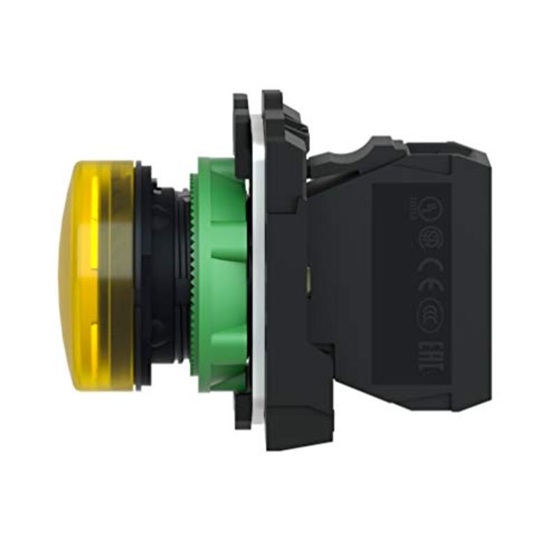 Schneider Electric Signaling Harmony XB5 Pilot Light Plastic 22 Plain Lens with 24 V Integral LED, XB5AVB5, Orange