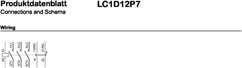 Schneider Electric LC1D12P7 440 V AC Coil TeSys Breaker Contactor, 11.2 x 9.2 x 5cm, Black