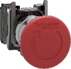 Schneider Electric XB4BS8442 D40 Emergency Stop Ttr Head, 5.5 x 9 x 4.5cm, Black/Red