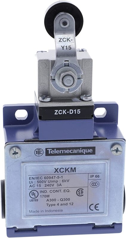 Schneider XCKM115H29 Limit Switch Roller Lever, Grey/Black/Silver