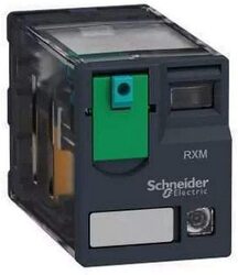 Schneider Electric RXM4AB2FD Signaling Harmony Miniature Zelio Relay Plug, 110 V, Black