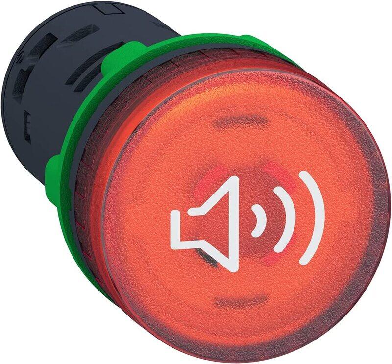 

Schneider Electric XB5KS2M4 Signaling Harmony XB5 Illuminated Plastic Buzzer, Red