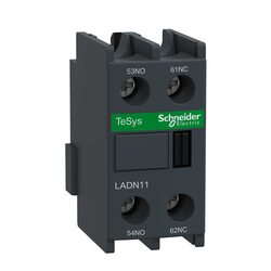 Schneider Electric TeSys D Auxiliary Contact Block Breaker, 1NO + 1NC, LADN11, Black