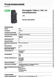 Schneider Electric Power Base, TeSys U, 3P, 32A/690V, Black