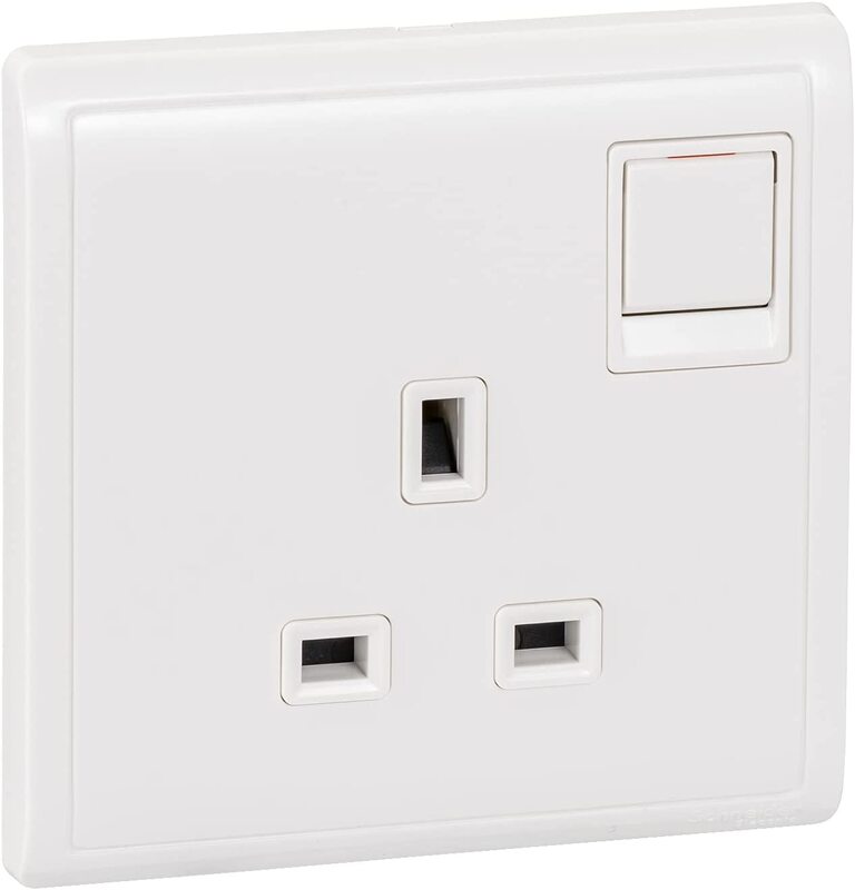 

Schneider Electric E8215 Switch Pieno 13A 250 V 1 Gang Switched Socket, White