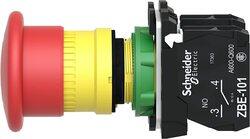 Schneider Electric XB5AT845 Signaling Harmony XB5 Emergency Stop Switching Off, Red/Black/Yellow