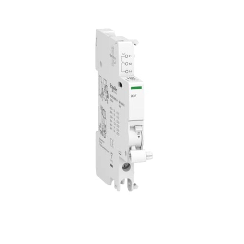 Schneider Electric Acti9 IDPN 1 C/O AC/DC Auxiliary Contact iOF Breaker, A9A26924, White