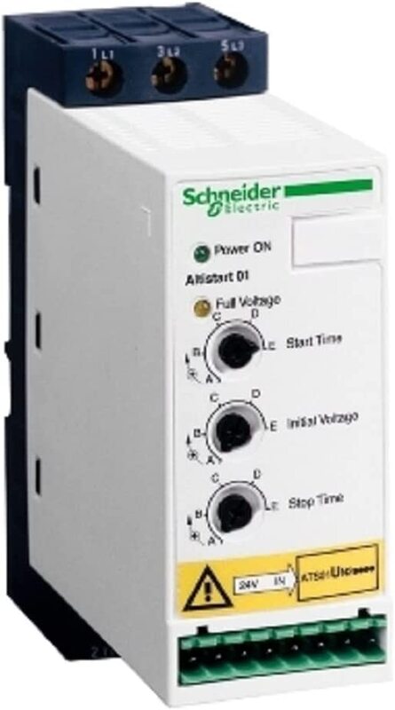 

Schneider ATS01N212QN 5.5 Kw Soft Startand Stop Unit, Black