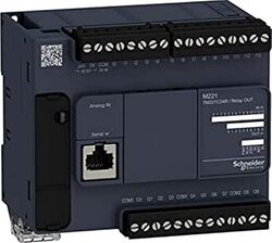 Schneider Electric TM221C24R PLC Modicon M241 Controller M221 24 IO Relay, 15.5 x 13.9 x 10.6cm, Black/Grey