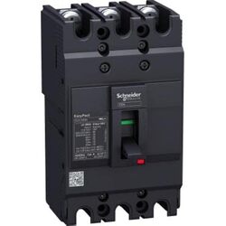 Schneider Electric EZC100H TMD 50A 3 Poles 3d EasyPact Circuit Breaker, EZC100H3050, Black