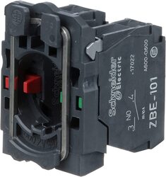 Schneider Electric ZB5AZ105 Signaling Harmony XB5 Single Contact Block Screw Clamp Terminal with Body Collar 1NO+1NC, Black