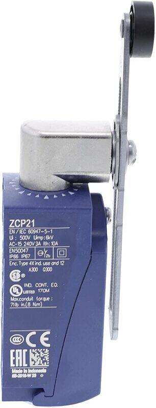 Schneider XCKP2145G11 Limit Switch Roller Lever, Dark Grey