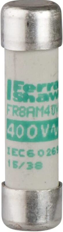 Schneider Electric DF2CA04 Breaker TeSys Disconnector Fuse Cartridge, 10 x 38mm, Silver/Clear