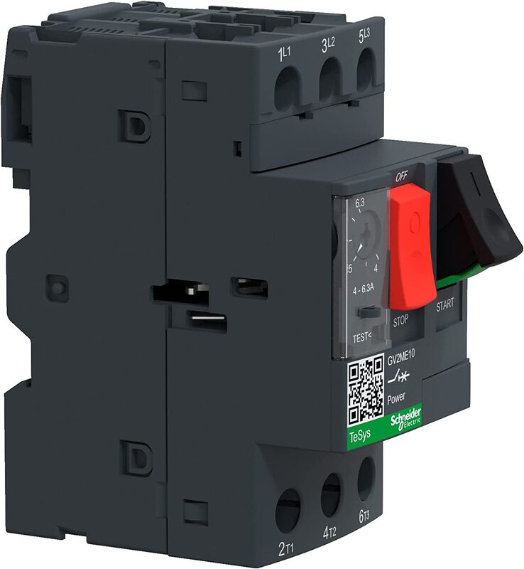 Schneider Electric GV2ME10 TeSys GV2 D Motor Thermal Magnetic Circuit Breaker, Grey