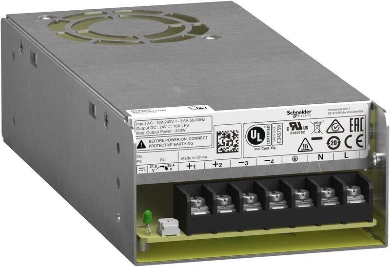 

Schneider Electric Power Supply Phaseo Abl1 Regulated Supply, 100.240v Ac, 24v 10a Single Phase, ablp1a24100, Silver