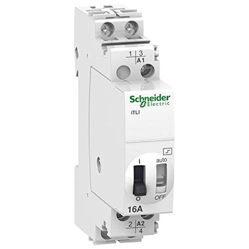 Schneider Electric Acti9 iC60H 1P + N C Curve 10A 30mA Earth Leakage Circuit Breaker, A9D14810, White