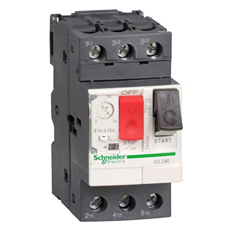 Schneider Electric TeSys GV2 Motor Circuit Breaker with Thermal Magnetic & Screw Clamp Terminals, TeSys GV2, 9-14A, GV2ME16, Black