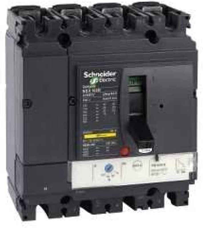 Schneider Electric LV429640 TMD 100 A Compact Circuit Breaker with 4 Poles 3D, 14.2 x 15 x 18.8cm, Black