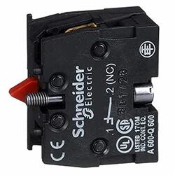 Schneider Electric Contact Block 1NC 600 V Terminal Screw, ZB2BE102, Black