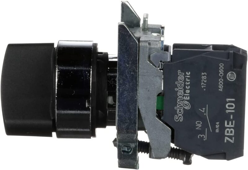 Schneider Telemecanique 2/POS Selector Switch, XB4BD21, Black