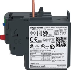 Schneider Electric LRD05 TeSys Series LRD 0.63 to 1 A Thermal Overload Relay Electric Contactor, 7.7 x 8.8 x 4.9cm, Black